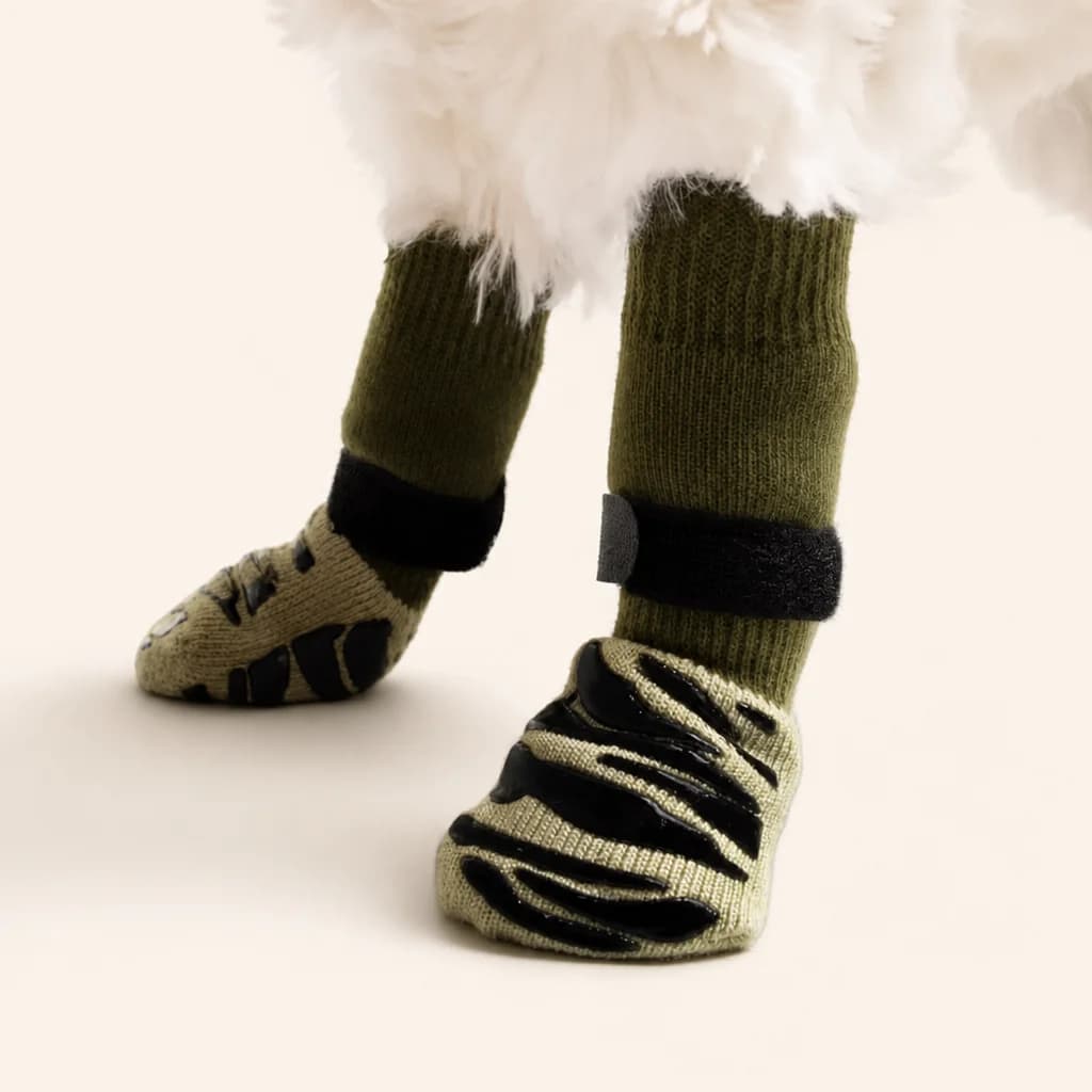 Anti-Slip Dog Grip Socks with Straps — Non-Slip Pet Socks for Hardwood Floors — image 1 — Fetch & Co.